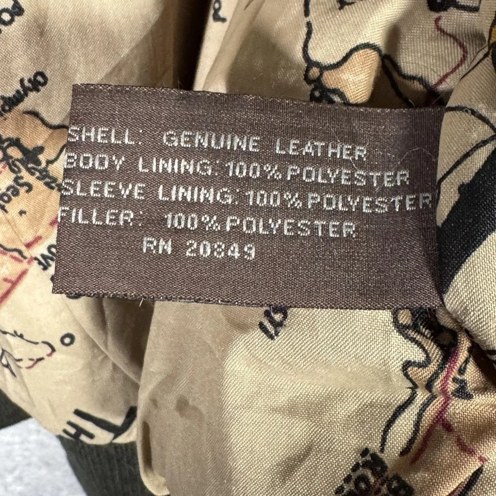 Vintage A2 Flight Leather Jacket Mens L Bomber US Army Air Force Brown - Picture 8 of 13